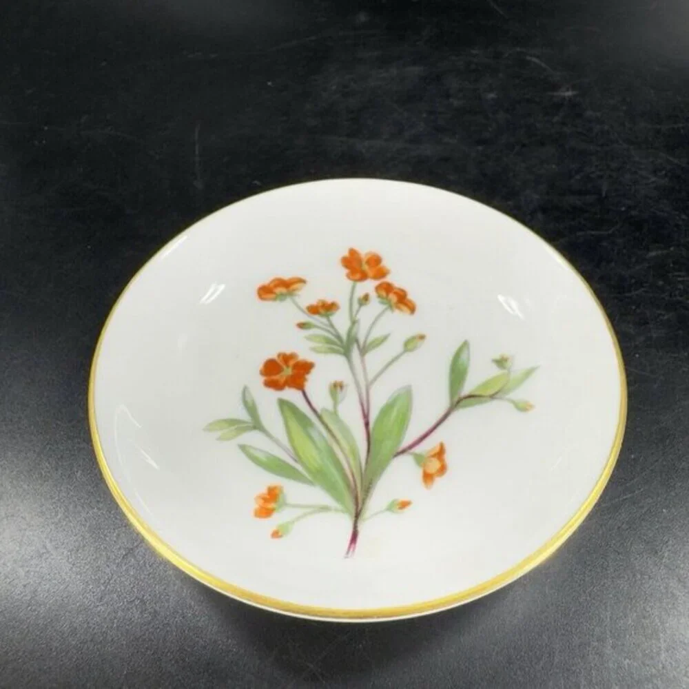 Minton Fine Bone China England Meadow‎ Round Dish Plate Porcelain Flowers